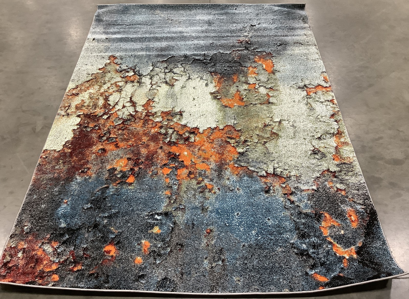 BLUE / MULTI 5′-3″ x 7′-6″ Back Stain Rug, Reduced Price 1172685882 GLA125B-5