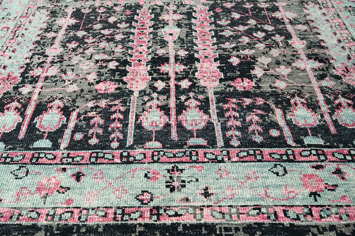 loomBloom Multi Size Hand Knotted Wool Trendy Oushak Transitional Area Rug