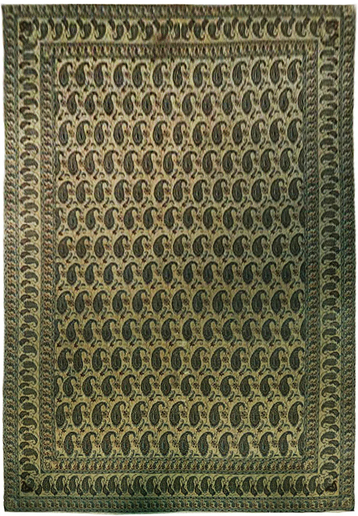 9′ x 12′ PAISLEY ALL OVER DESIGN Semi-Antique Perrsian Kermaan Rug 73572