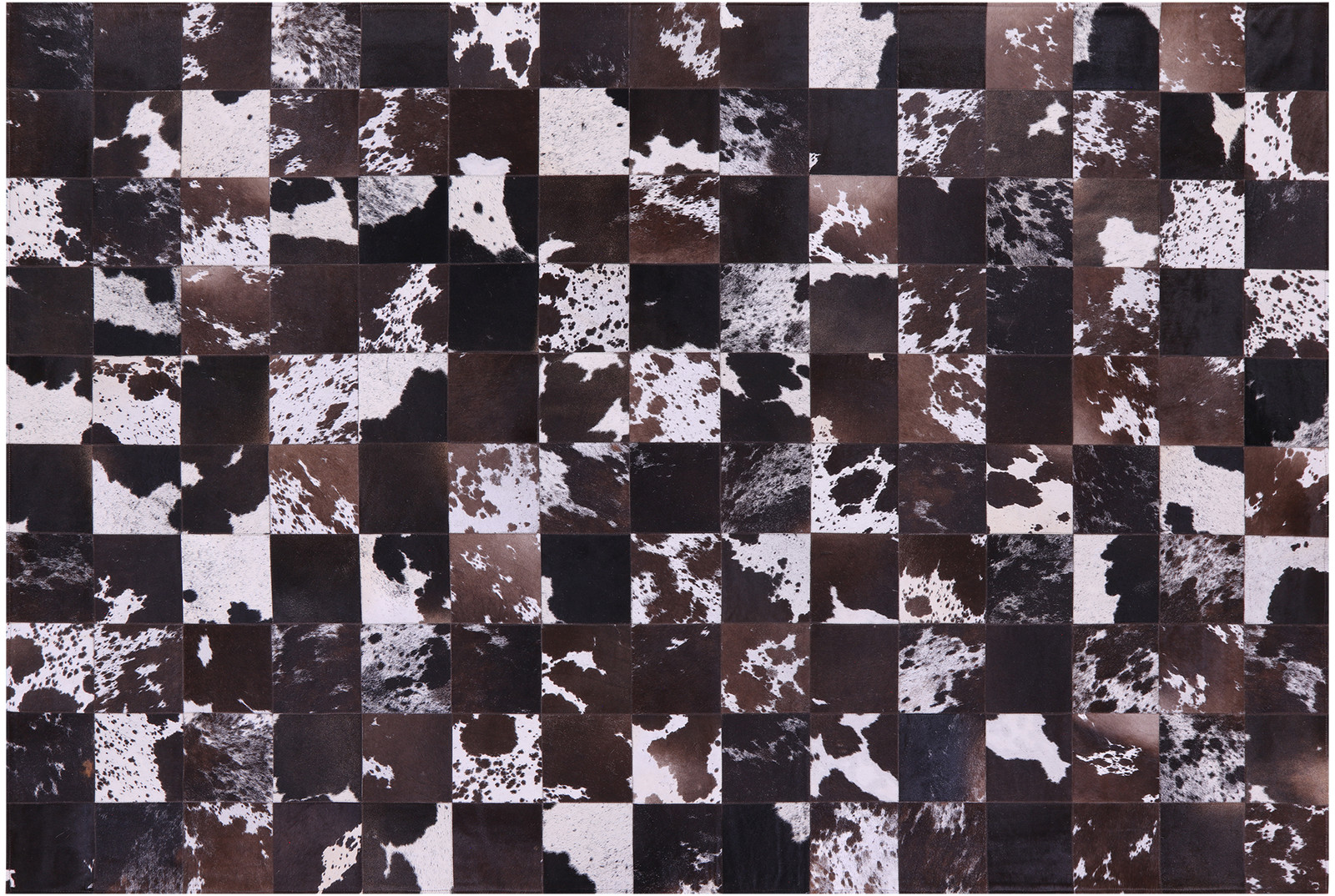 Black & Brown Salt & Pepper Natural Cowhide Hand Rug 6′ 7″ X 9′ 9″ – C3336