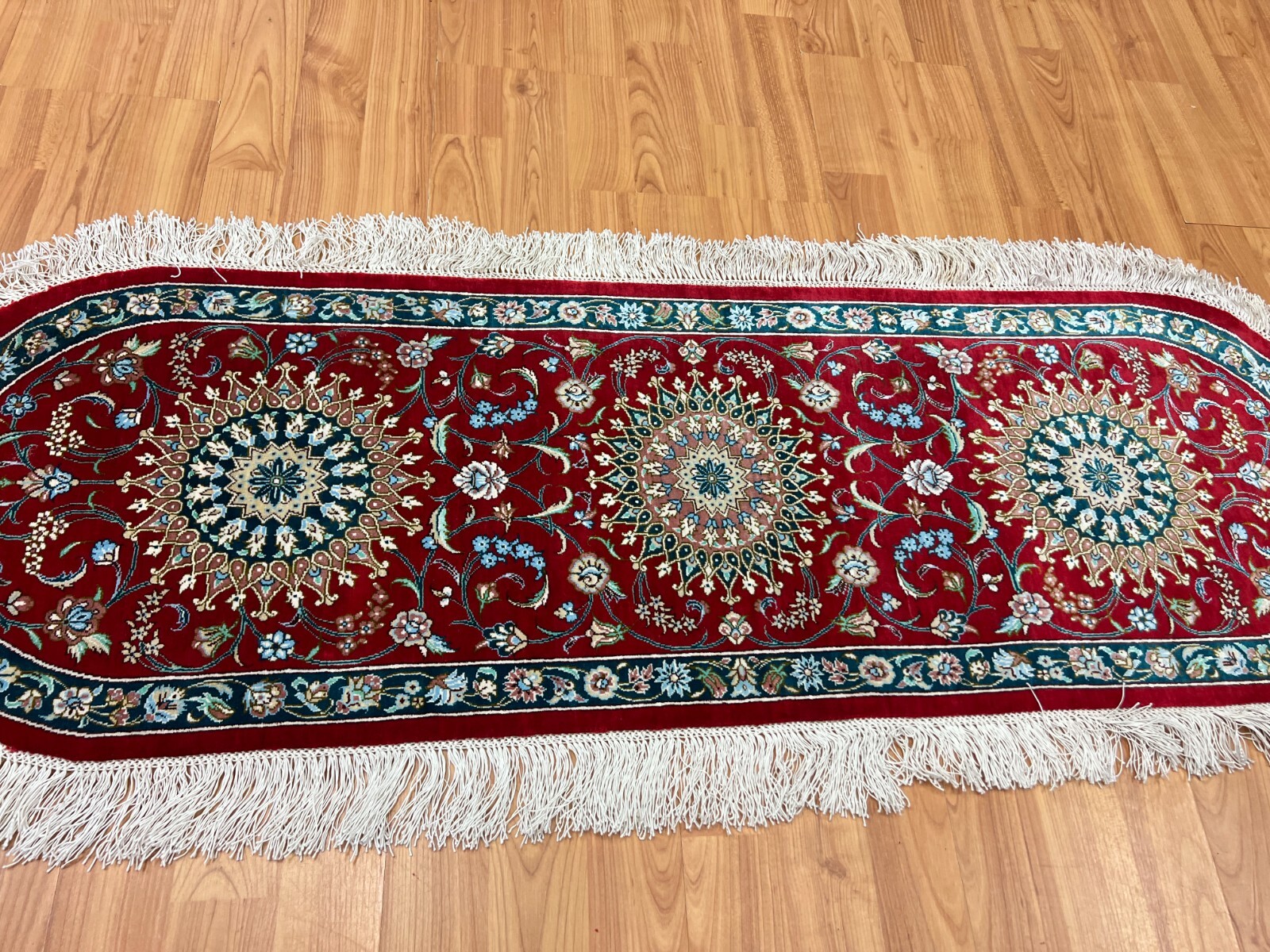 1’8″ x 4’4″ New Turkish Floor Runner Oriental Rug – 400 KPSI – 100% Silk