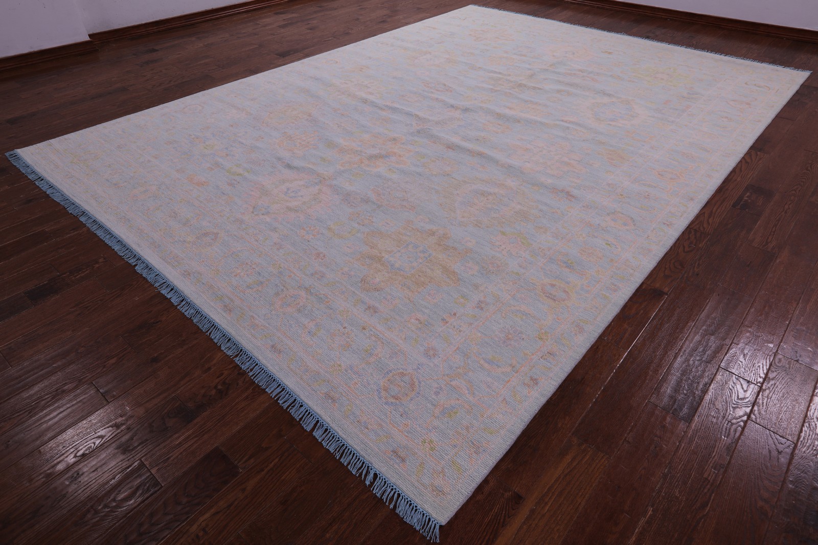 Blue 10′ 0″ X 13′ 10″ Heriz Serapi Handmade Rug – Q22671