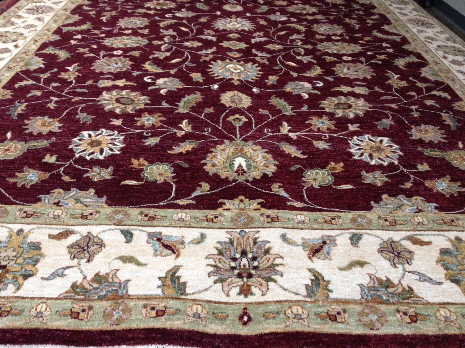 8 x 10 Fine Quality Indo Peshavar Hand Knotted Oriental Rug Wool