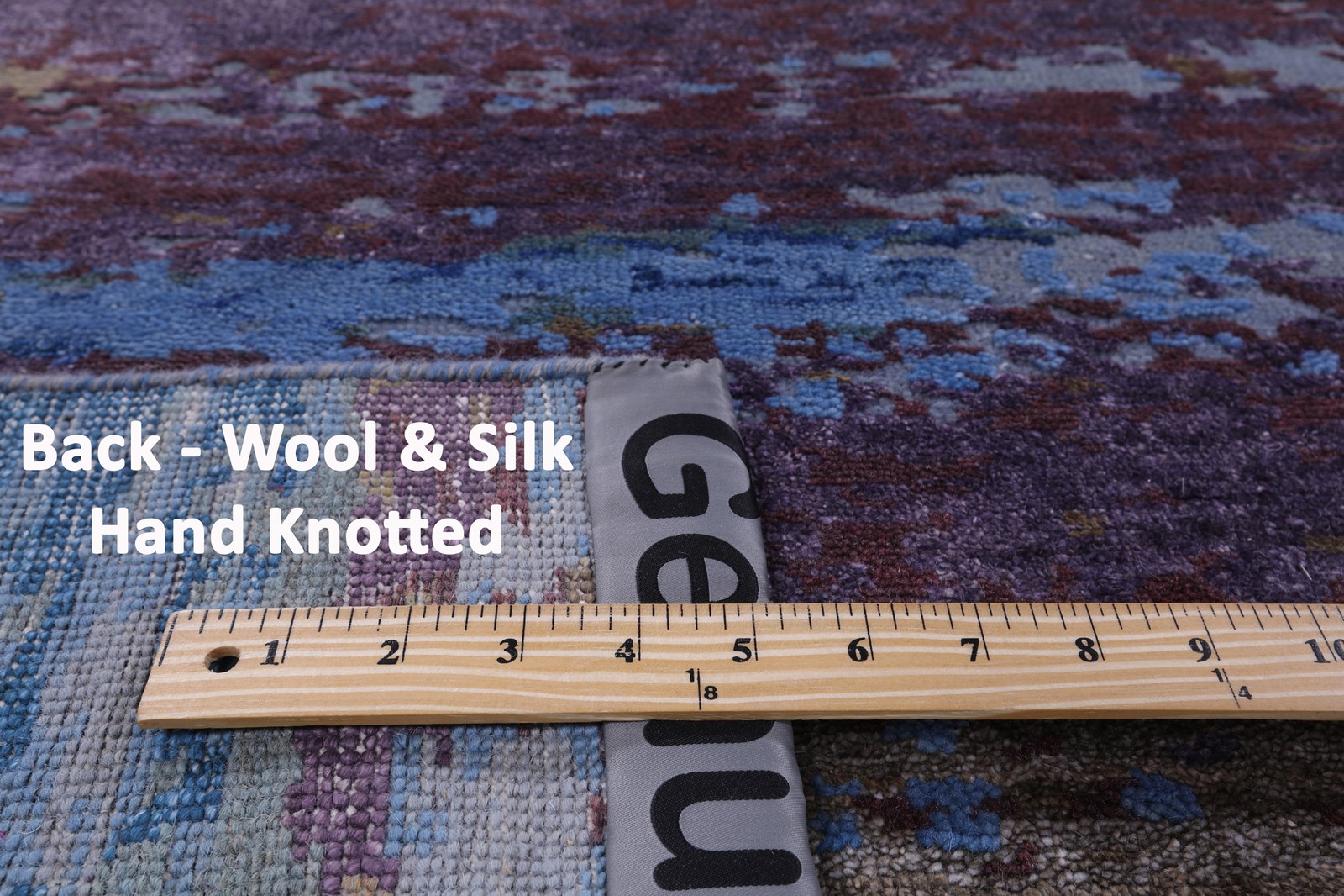 8′ 1″ X 10′ 0″ Wool & Silk Abstract Hand Knotted Rug – Q8783