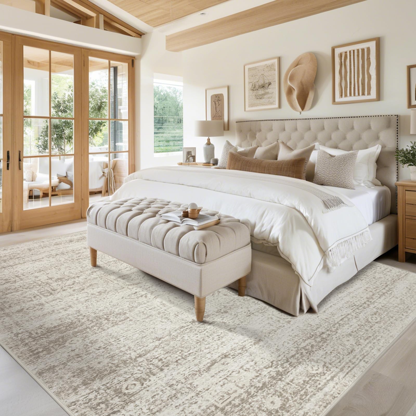 Washable Rugs 8×10 Area Rugs for Living Room Bedroom Dining Room Carpet Ultra
