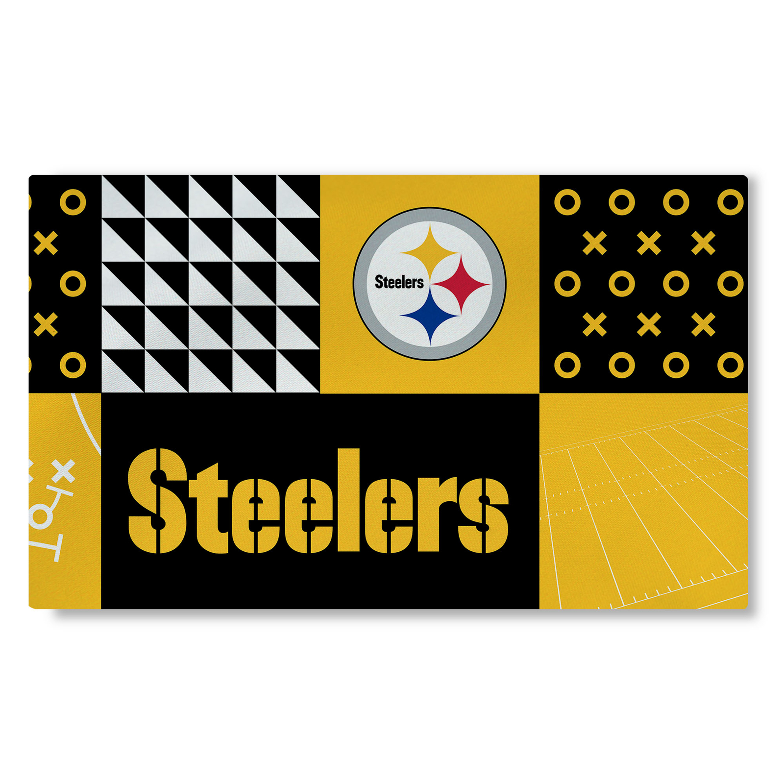 Northwest NFL Pittsburgh Steelers Colorblock Washable Area Living Rug, 36″ X 60″