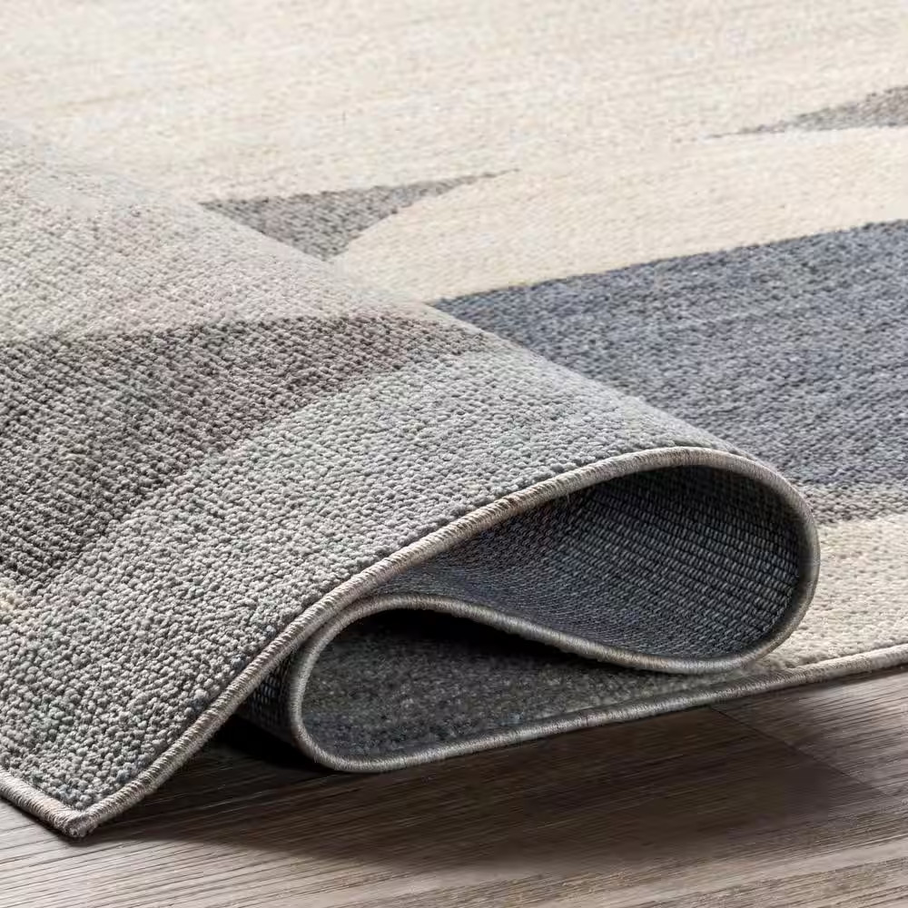 Beckett Charcoal 6 Ft. X 9 Ft. Modern Geometric Living Room/Bedroom/Dining Room