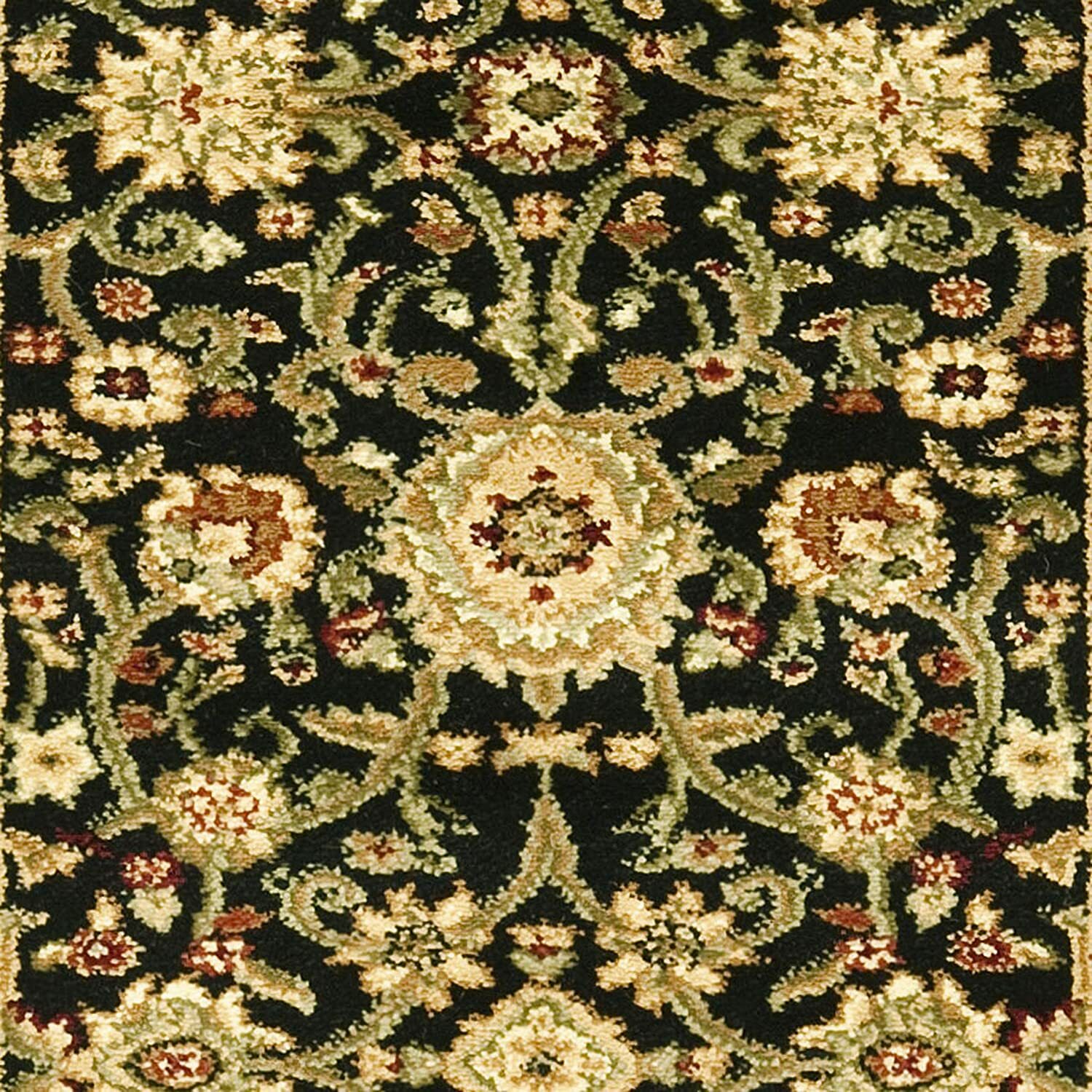 Long Runner Traditional Transitional Floral Black Area Rug **FREE SHIPPING**