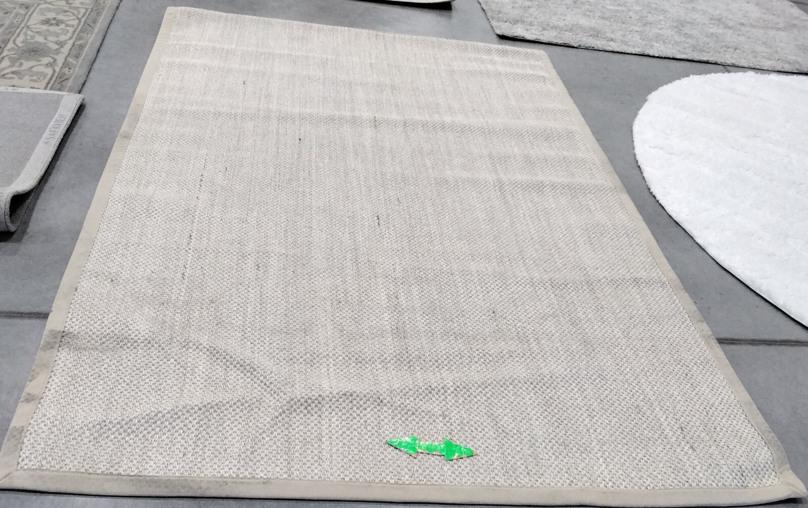 MARBLE / BEIGE 6′ X 9′ Stained Rug, Reduced Price 1172758355 NF143C-6