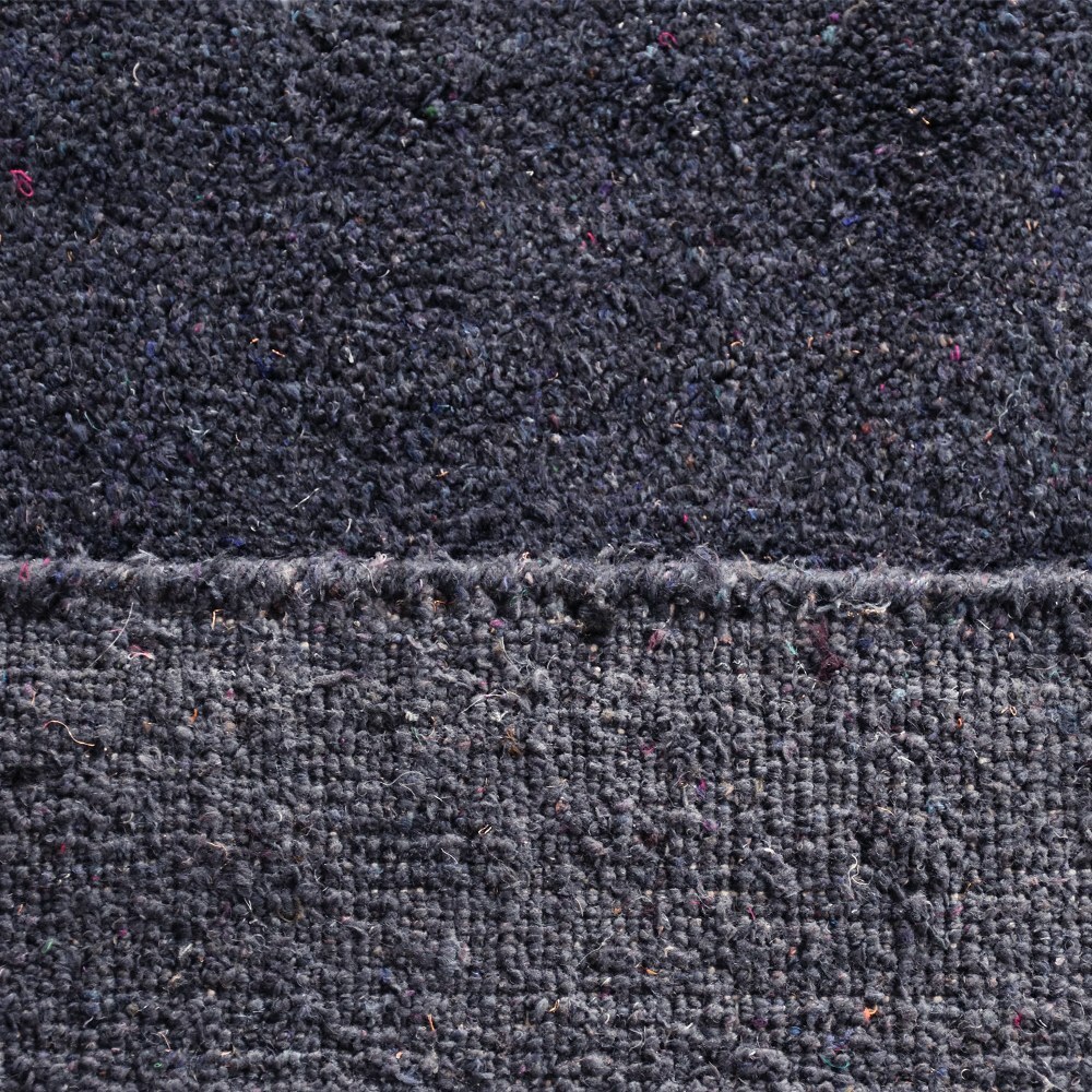Hand Knotted Loom Silk Mix Area Rug Solid Charcoal BBH Homes BBLSM111