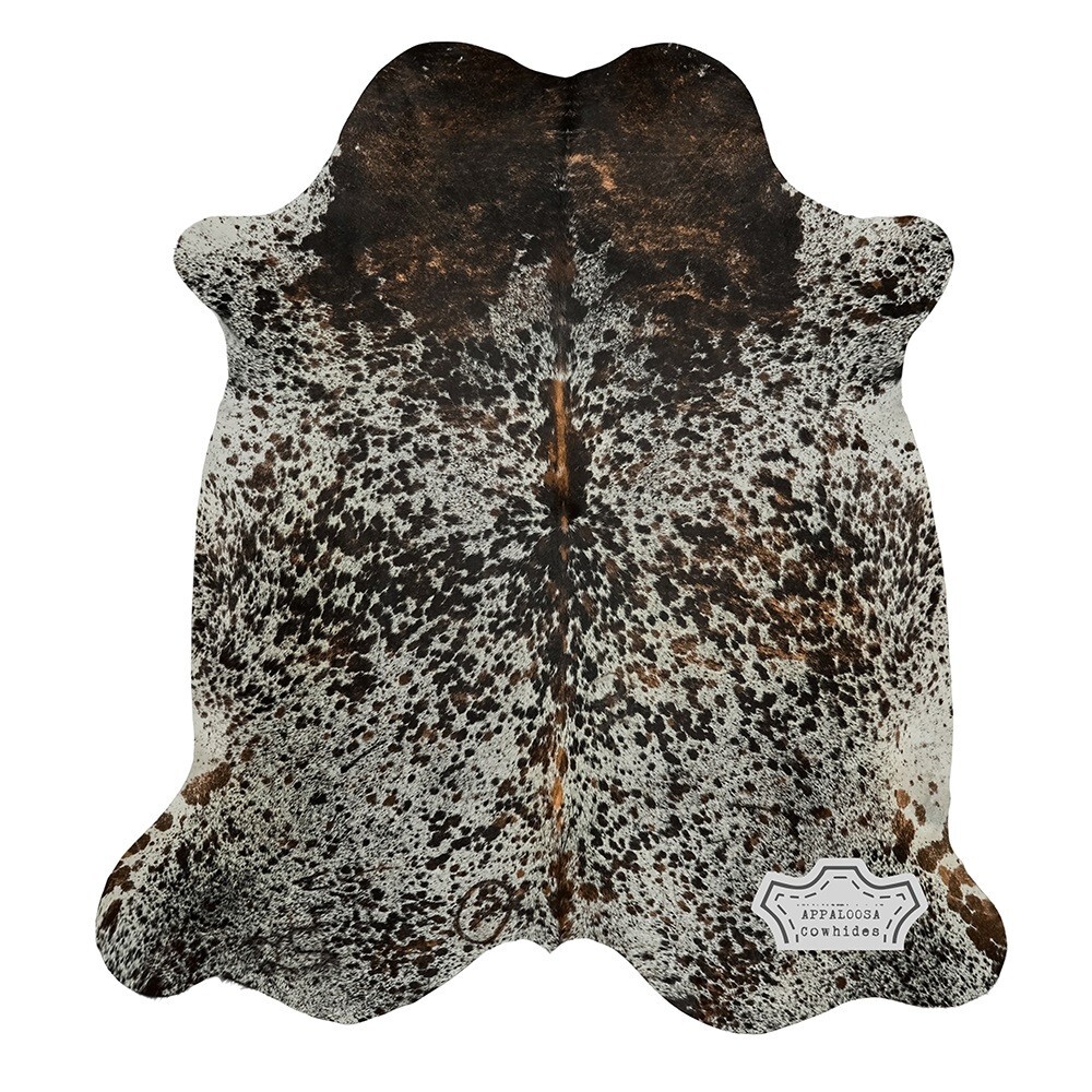 Real Cowhide Rug in Multicolor Speckled | Large 6′ x 7′