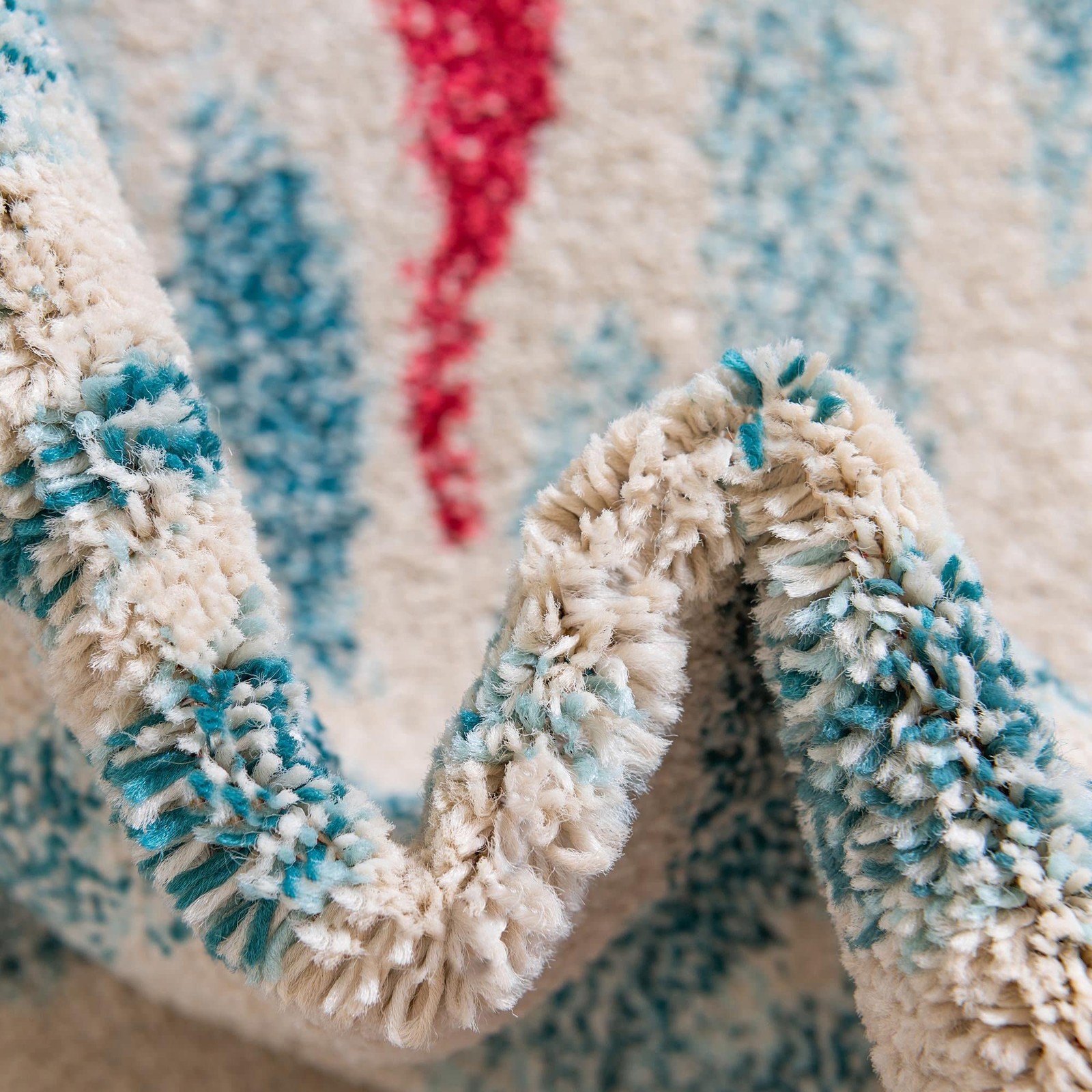 Positano Collection Coastal Modern Bright Colors Fish Beige Runner Rug (3′ x …
