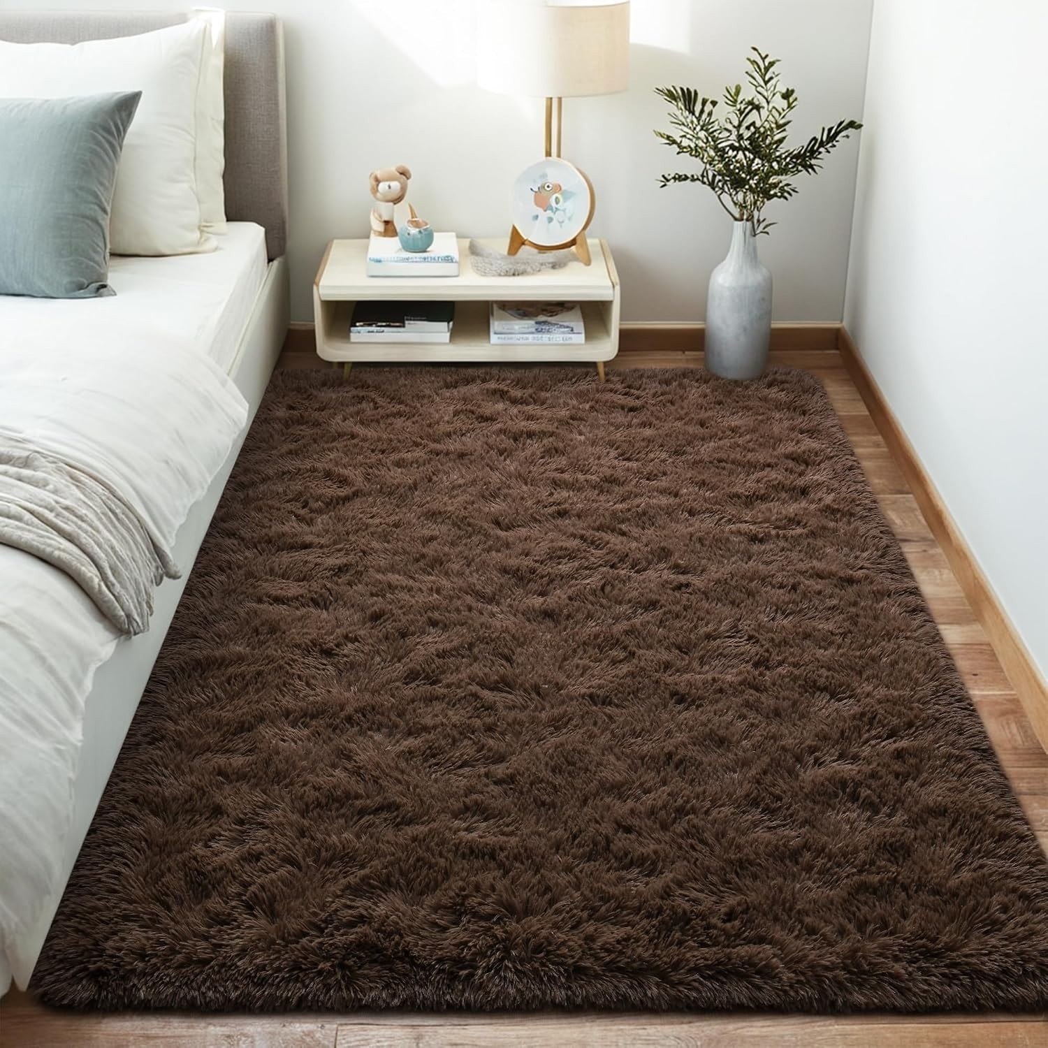 Soft Fluffy Area Rugs for Bedroom Kids Room Plush Shaggy Nursery Rug Furry Th…