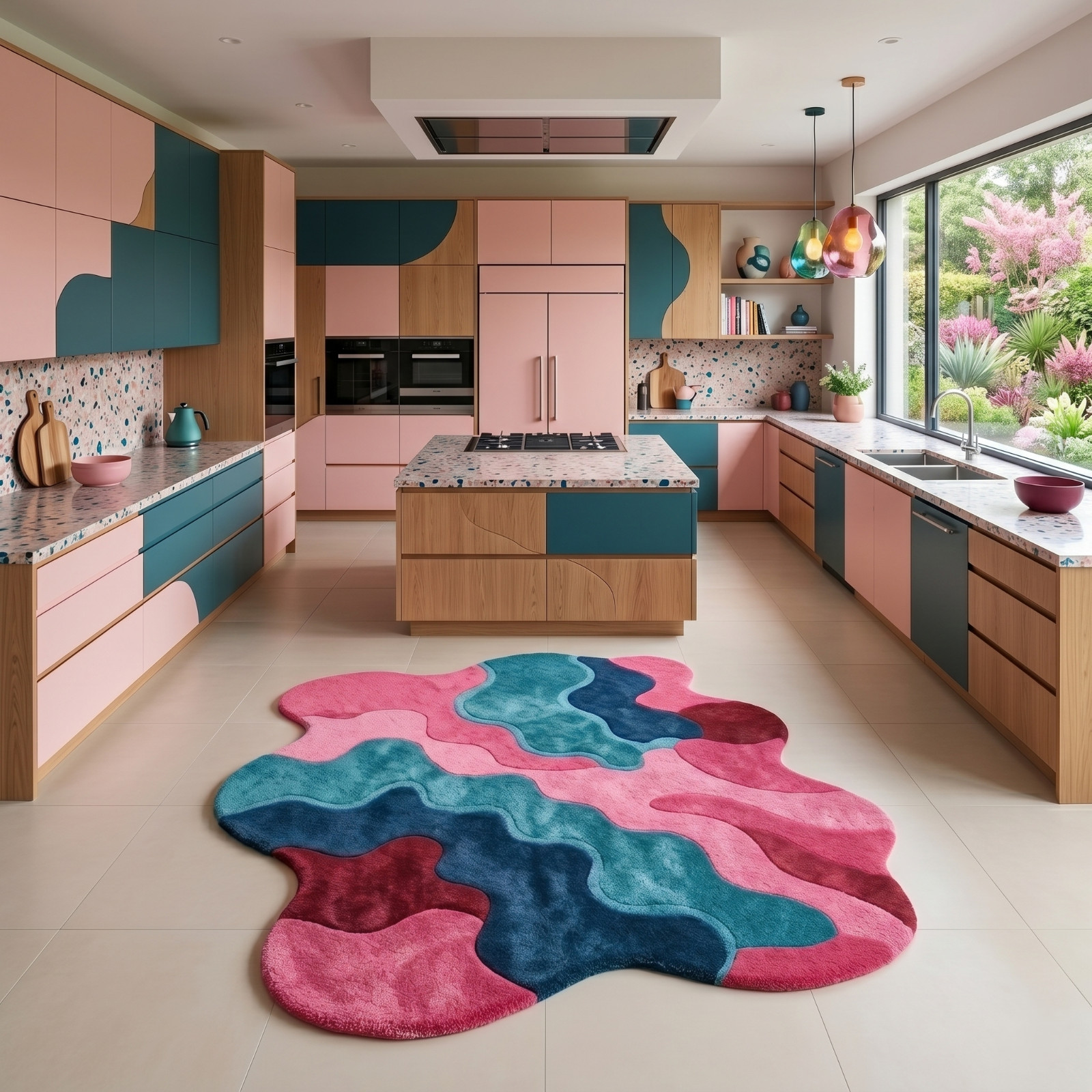 Multi Pink And Blue Rugs For Living Room 8×10 Vintage Style Bedroom Rug