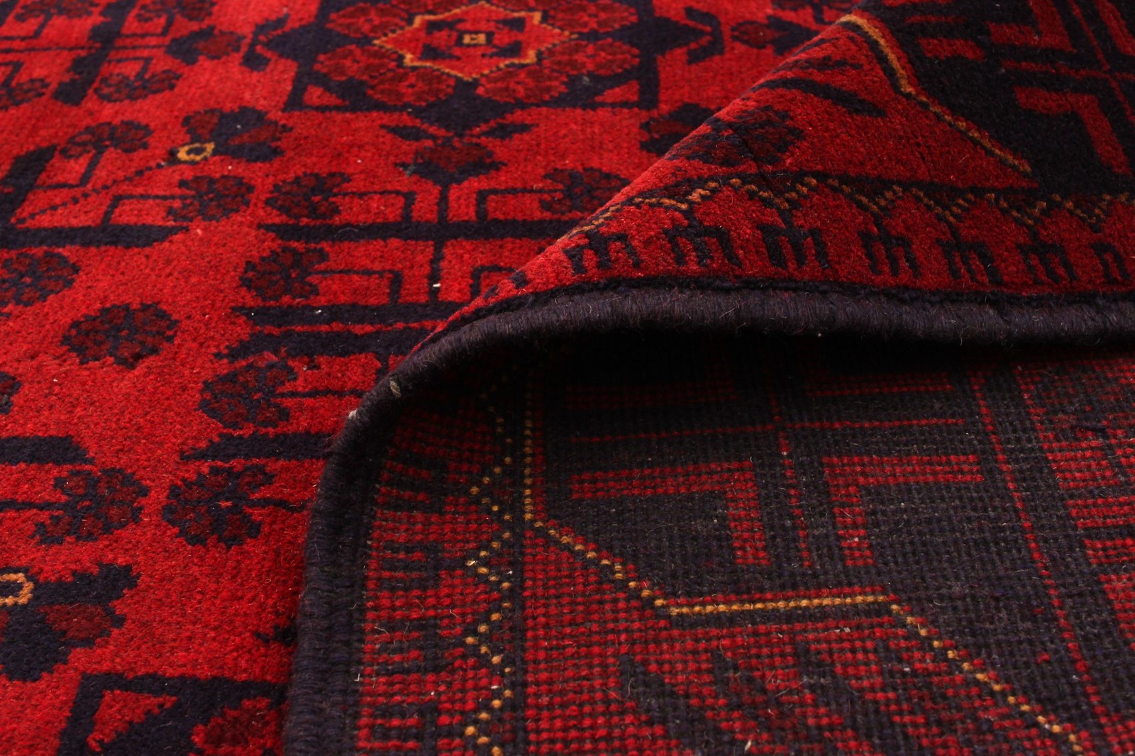 Traditional Hand-Knotted Geometric Area Rug 4’0″ x 6’4″ Oriental Wool Carpet