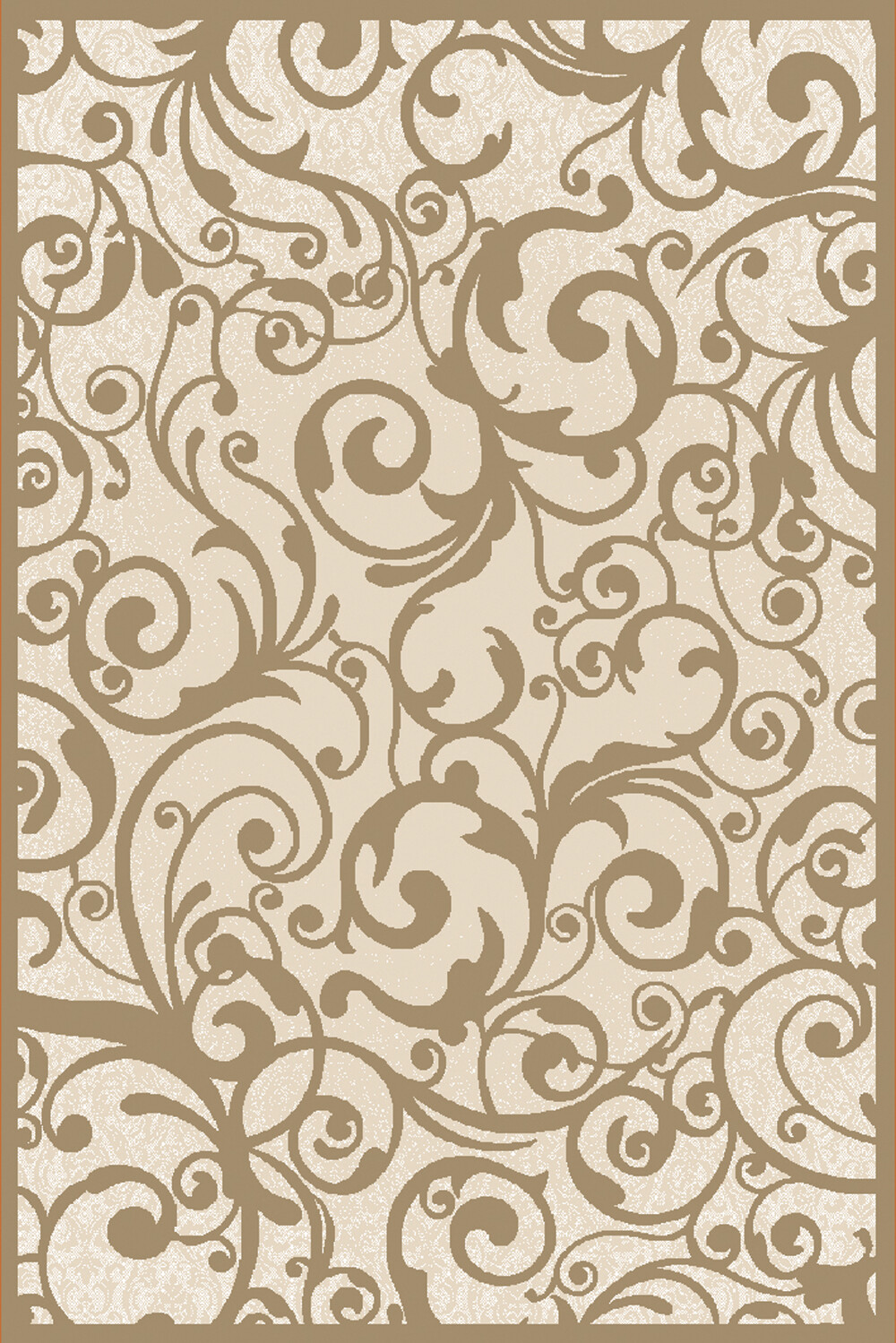 8×11 Radici Ivory Swirls Curls Hoops Floral Area Rug 1845 – Aprx 7′ 10″ x 10′ 6″