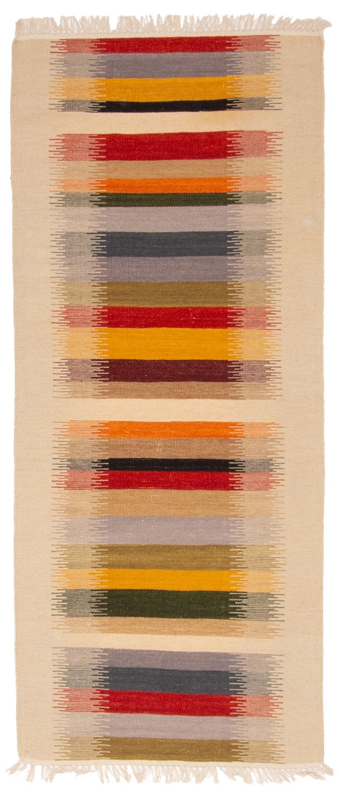 Vintage Hand Woven Area Rug 2’3″ x 5’6″ Traditional Wool Oriental Carpet