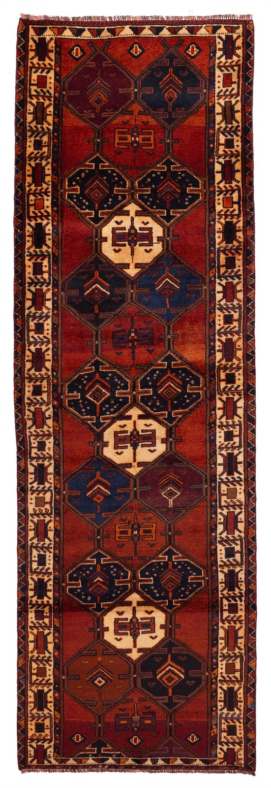 4’1″ x 13’4″ Vintage Hand-knotted Runner Rug Traditional Oriental Wool Carpet
