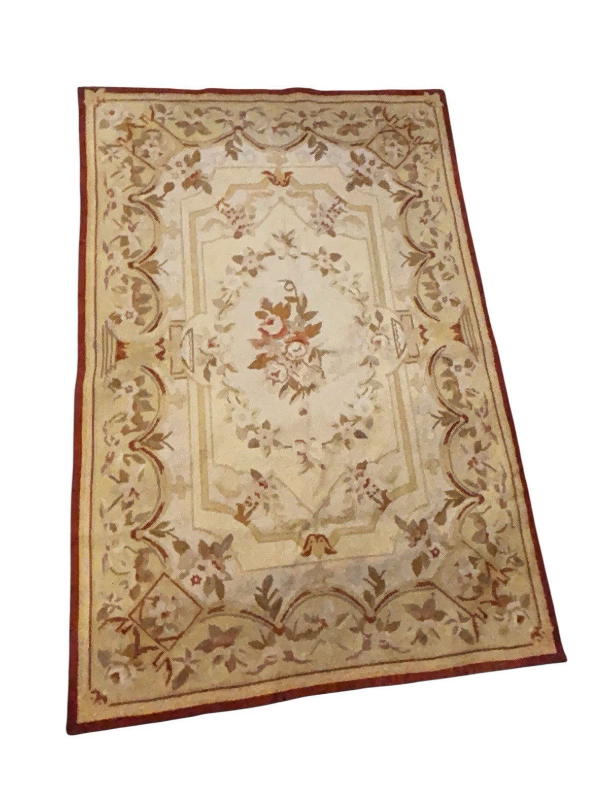 4’x6′ Stunning French Aubusson design hand knotted wool Needlepoint area rug