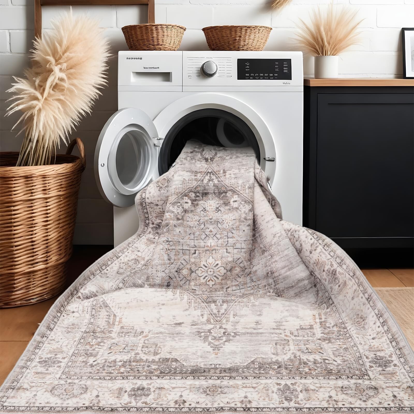 Area Rugs 9×12 Living Room：Machine Washable Rug – Soft Carpet for Bedroom