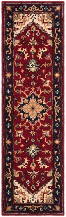 Long Runner 2’3″ x 12′ Traditional Plush Hand Tufted Wool Red Rug *FREE SHIPPING