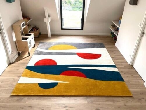 New Handmade Abstract Design Woolen Tufted PB Rugs ideal Without Tariff & duty