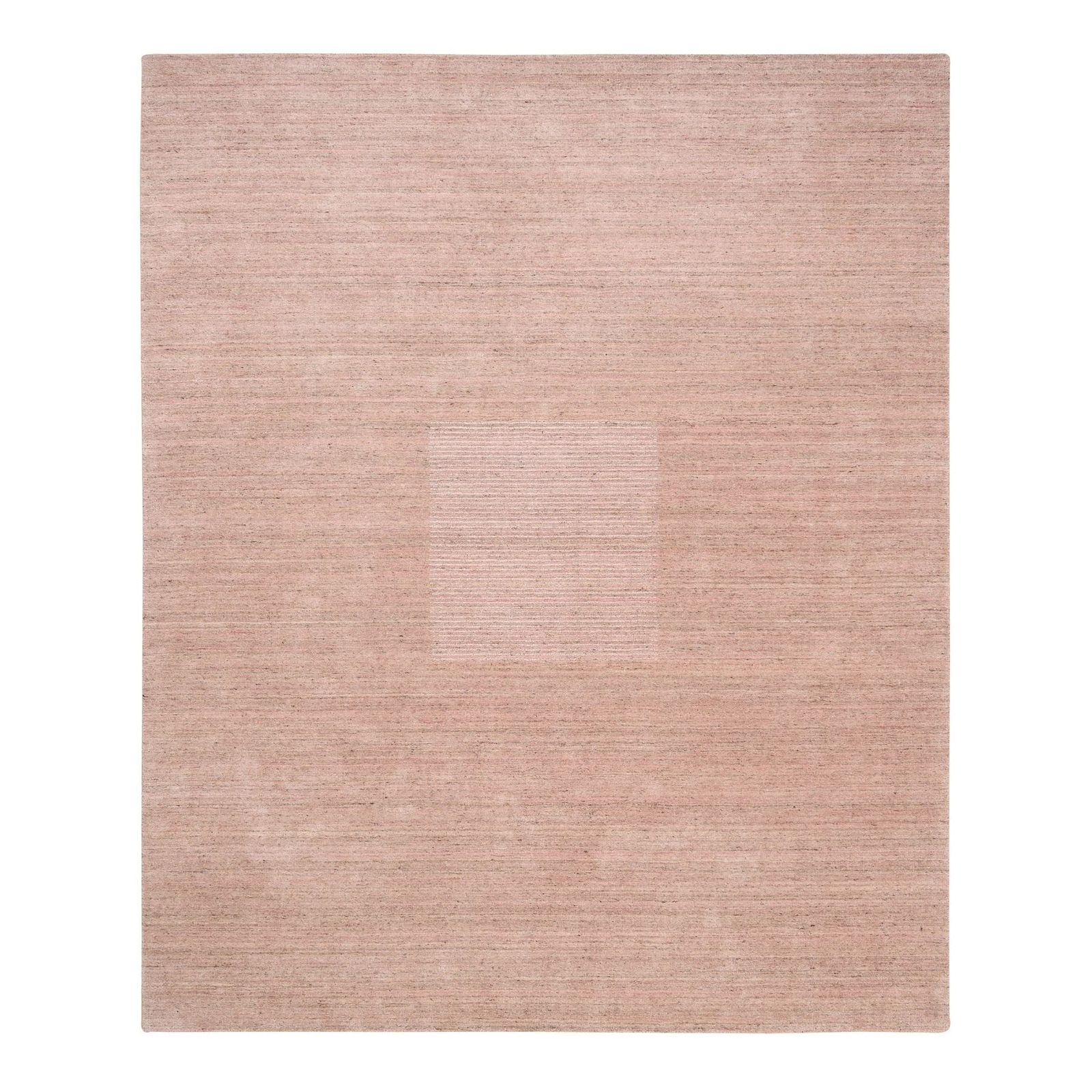 8’2″x10′ Coral Pink Modern Design Hand Loomed Soft Velvety Plush Wool Rug R63489
