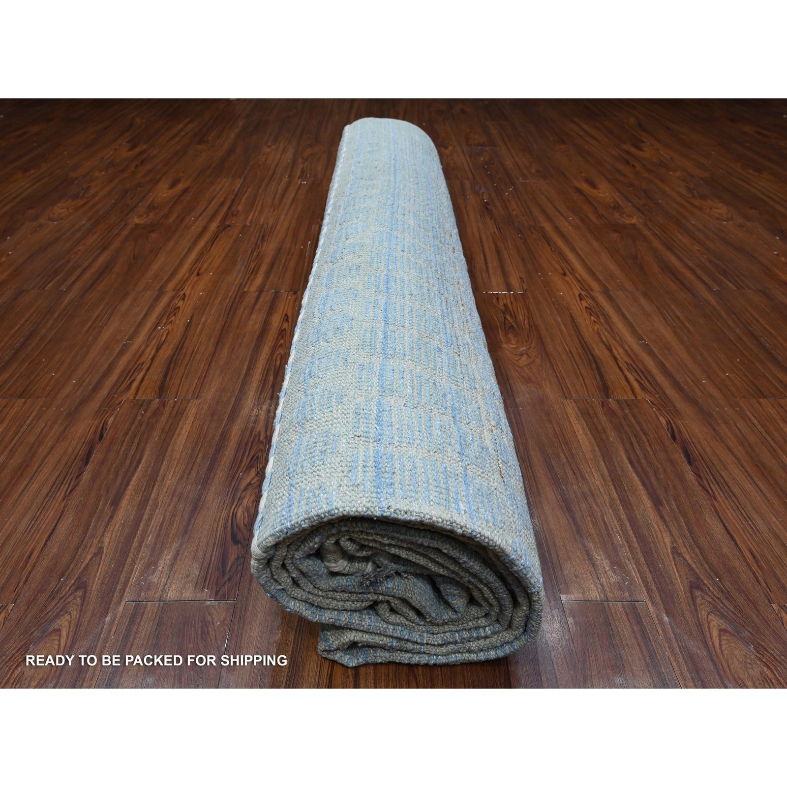 11’9″ x 15’1″ Blue Hand Knotted Moroccan Weave Oversized Oriental Rug R89169