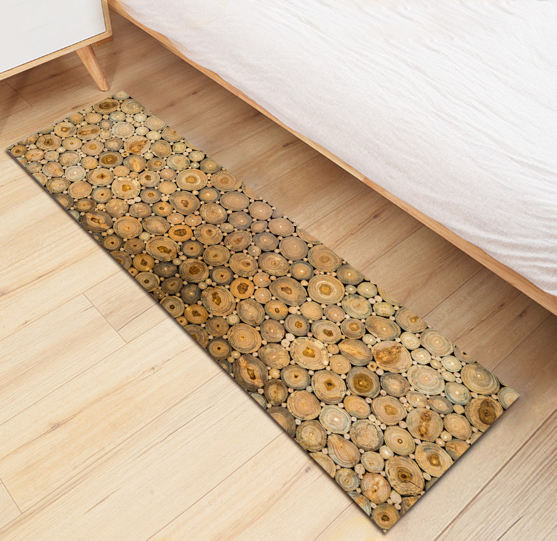 Stacked Wooden Stakes Logs Area Rugs Bedroom Rug Living Room Kitchen Floor Mat