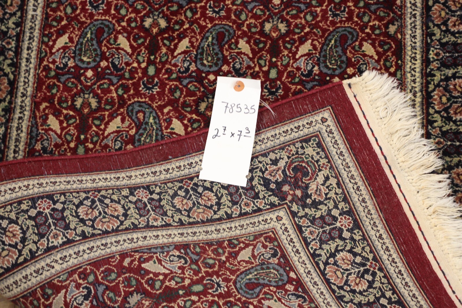Fine Sino Tabrizz | 2’7″ x 7’3″ Hand-Knotted Runner Rug | 100% Wool | 200+ KPSI