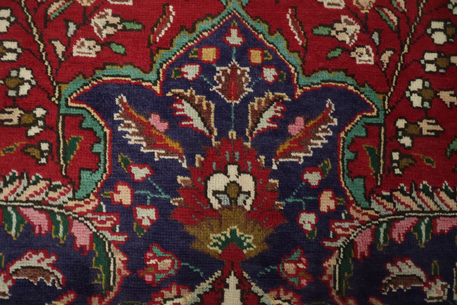 Traditional Living Room Area Rug 10×13 Medallion Red & Navy Blue Classic Carpet