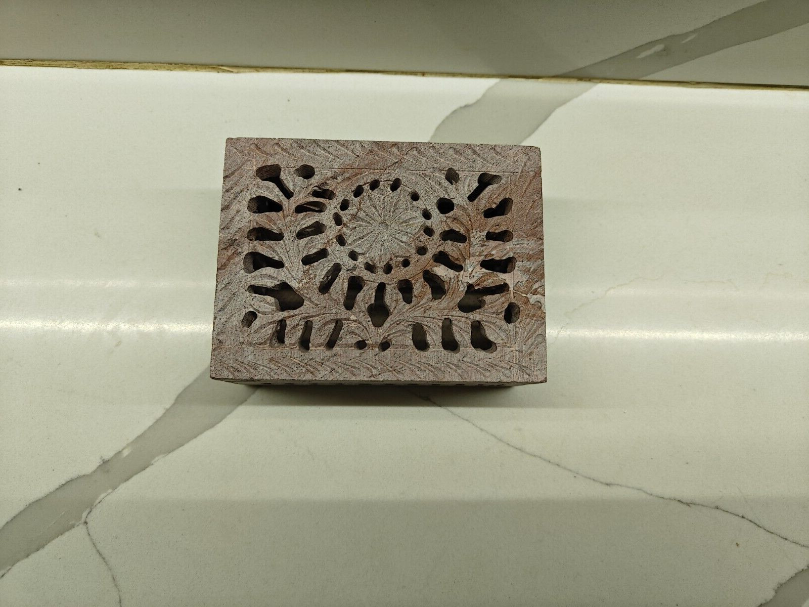 Handmade Marble Jewellery Carved Box handcarved natural stone