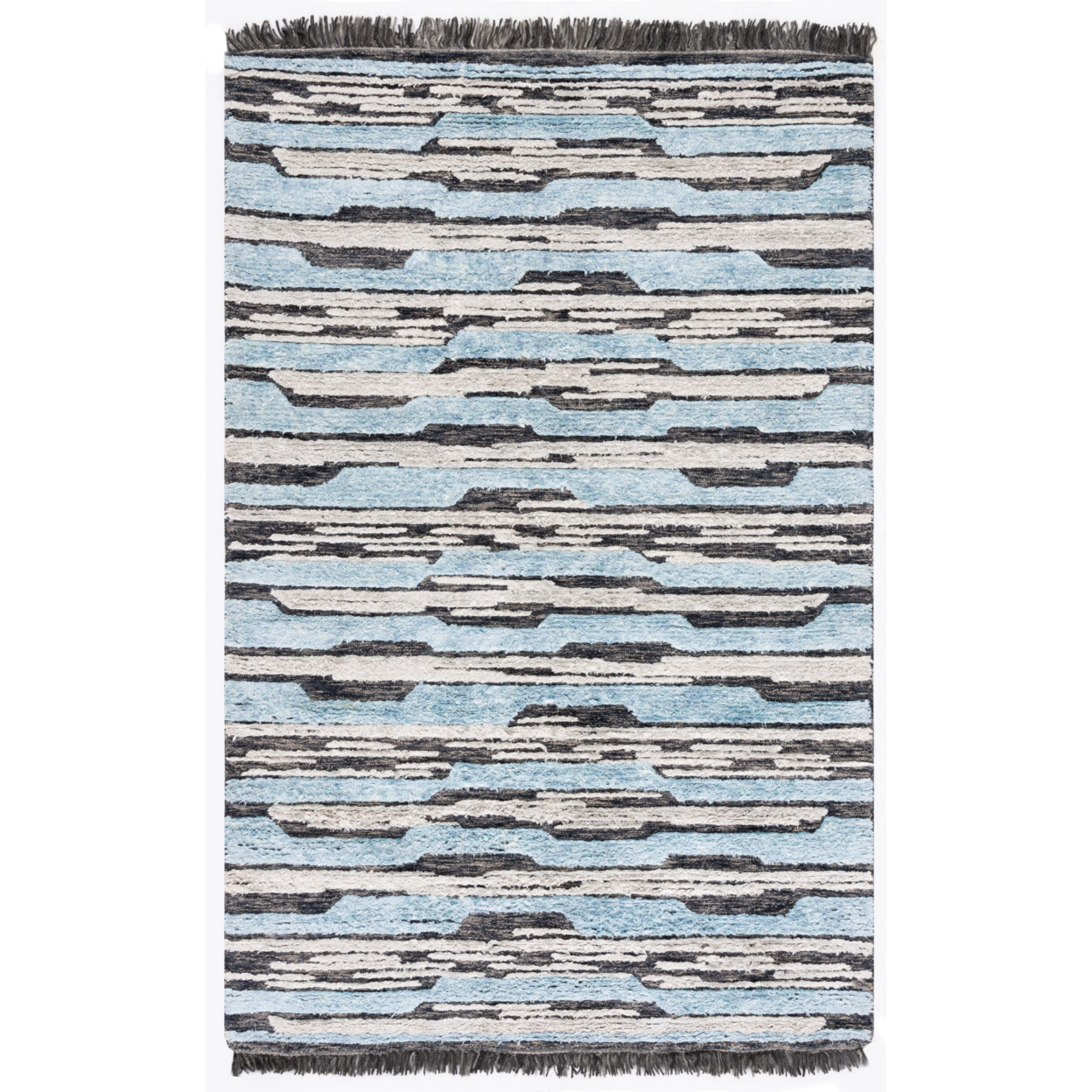 SAFAVIEH Kenya KNY558H Handmade Charcoal / Blue Rug