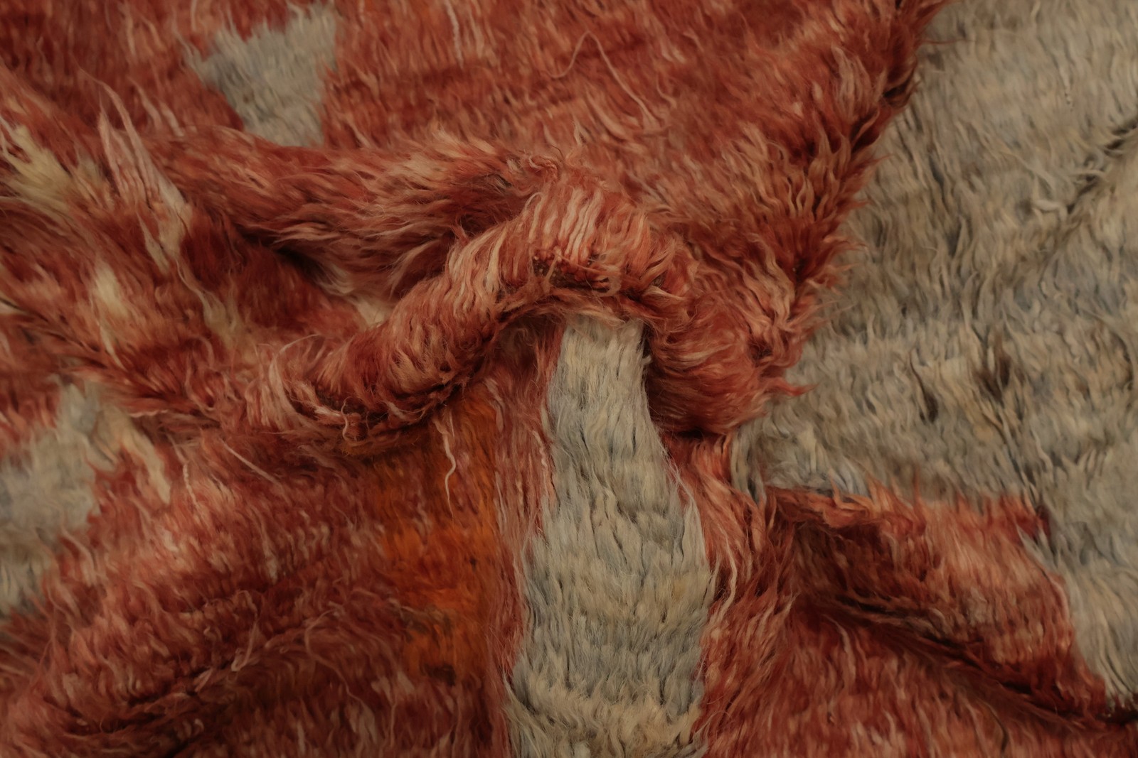 Artistic Decor Moroccan Area Rug 7×9 in Earthy Orange Shades Hand-made Carpet