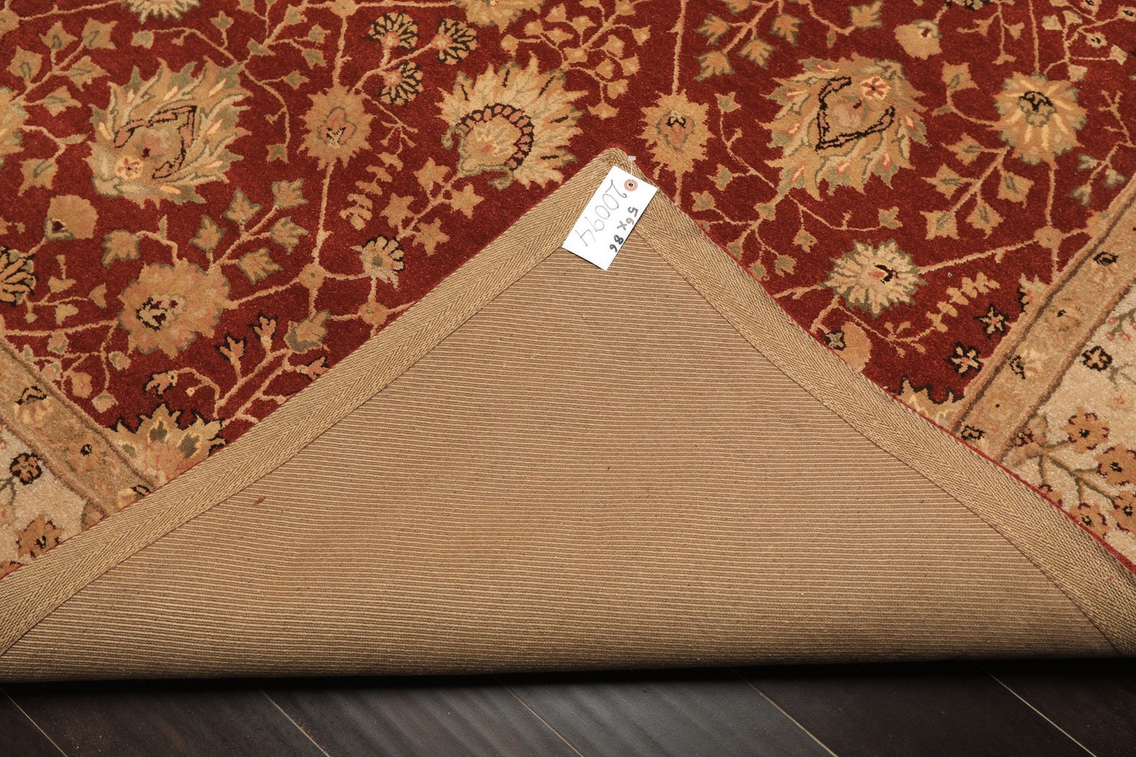 5’6”x8’6” Hand Tufted Wool & Silk Burnt Orange Traditional Plush Pile Rust Rug
