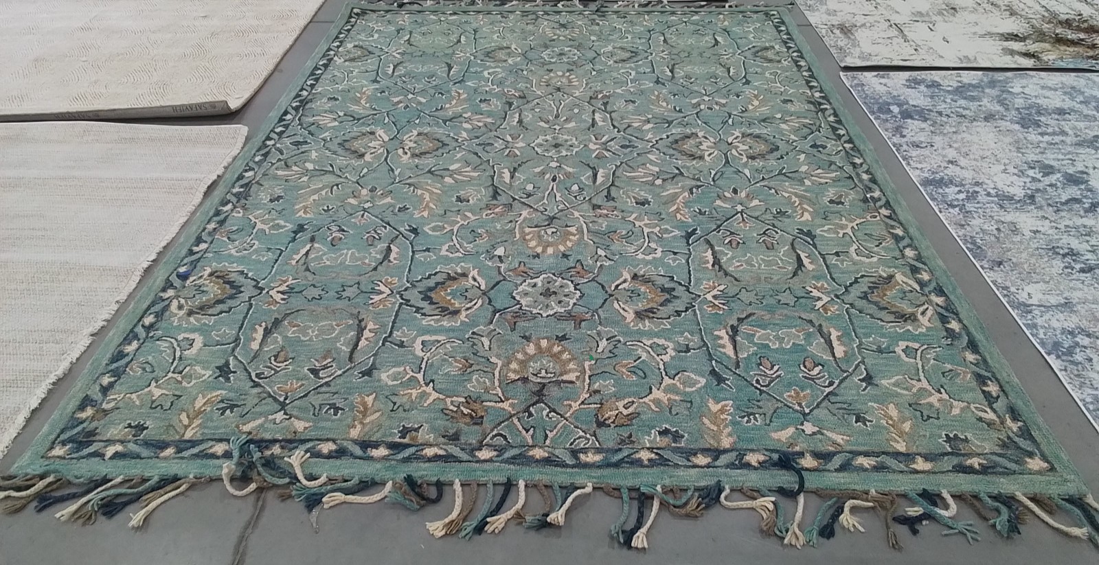 BLUE / IVORY 9′-0″ x 12′-0″ Back Stain Rug, Reduced Price 1172782093 BLM457M-9