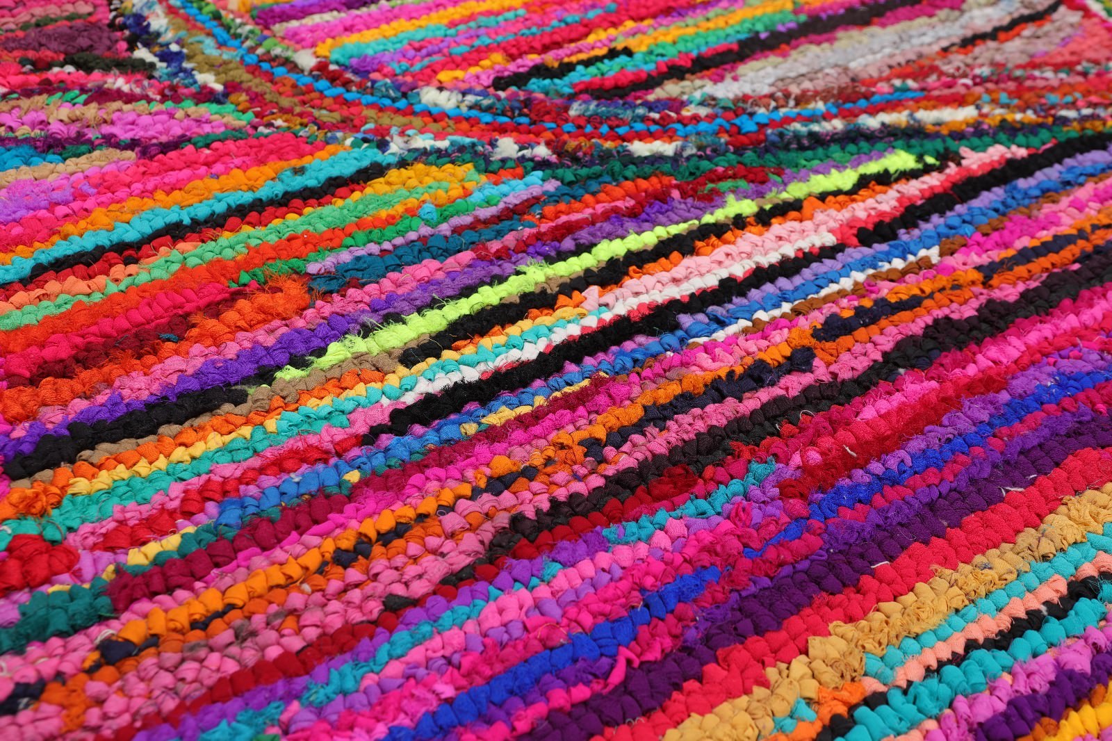 4′ x 6′ Handmade Abstract 100% Cotton Oriental Area Rug 4×6 Boho Modern Pink