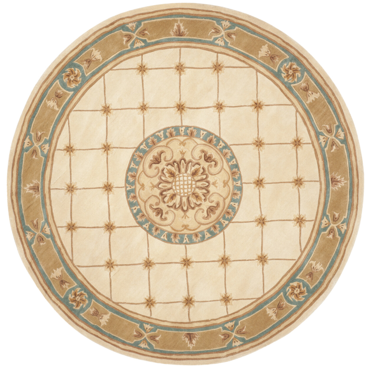 SAFAVIEH Naples NA523B Handmade Ivory / Caramel Rug