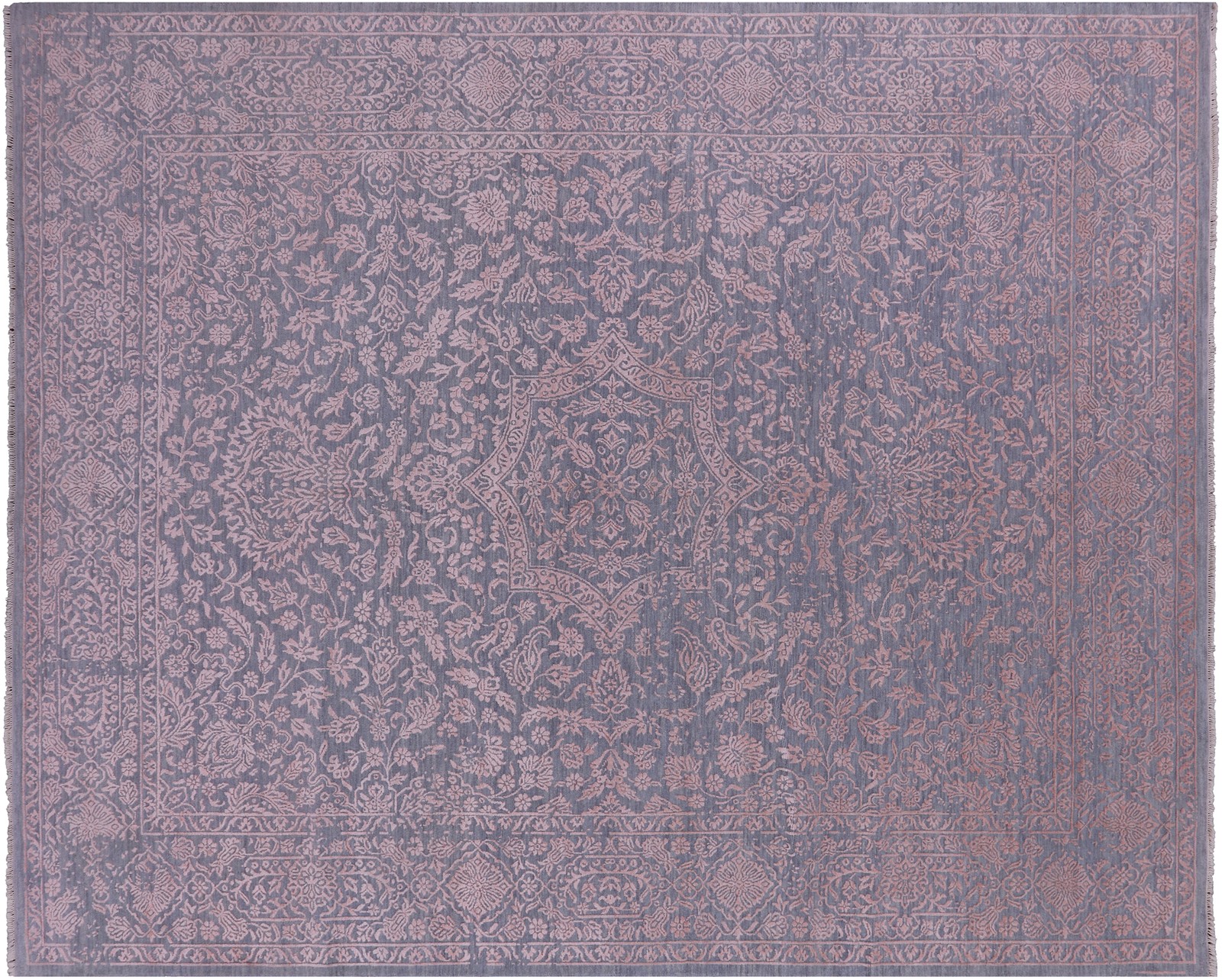8′ 1″ X 10′ 0″ Modern Wool & Silk Hand Knotted Rug – Q6496
