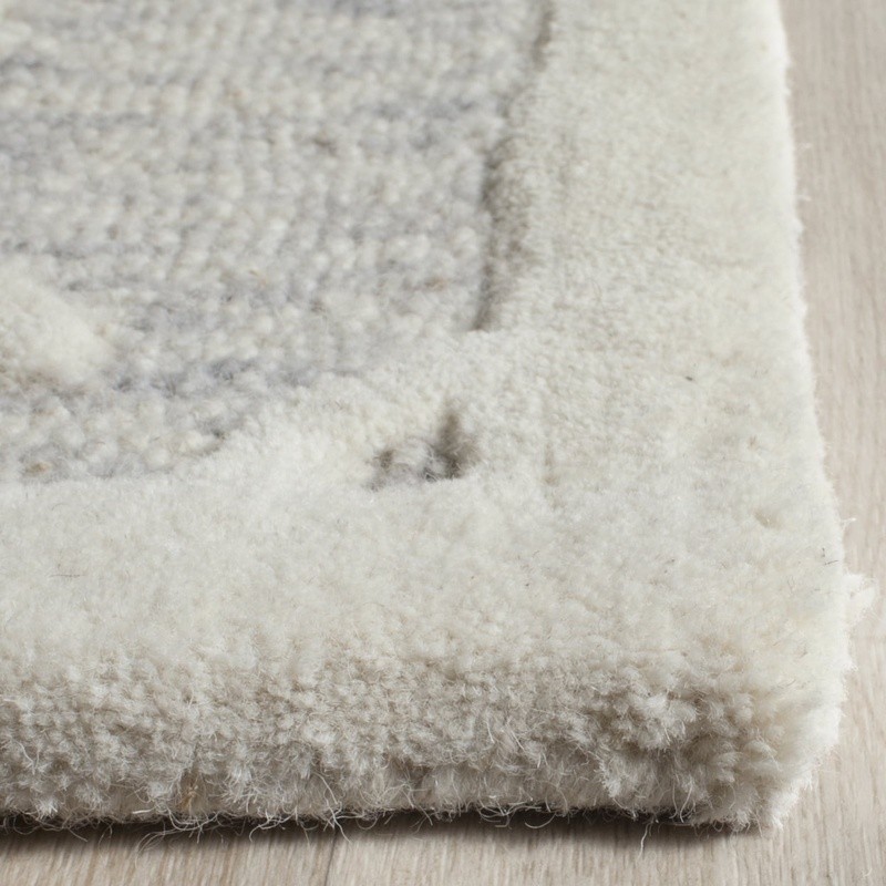 Hand-Tufted Wool Geometric Area Rug Cotton Backing Modern Home Decor 2’x3′ New