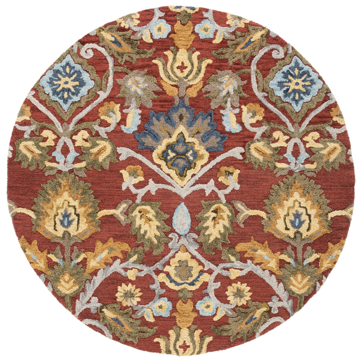 SAFAVIEH Blossom BLM402Q Handmade Red / Multi Rug