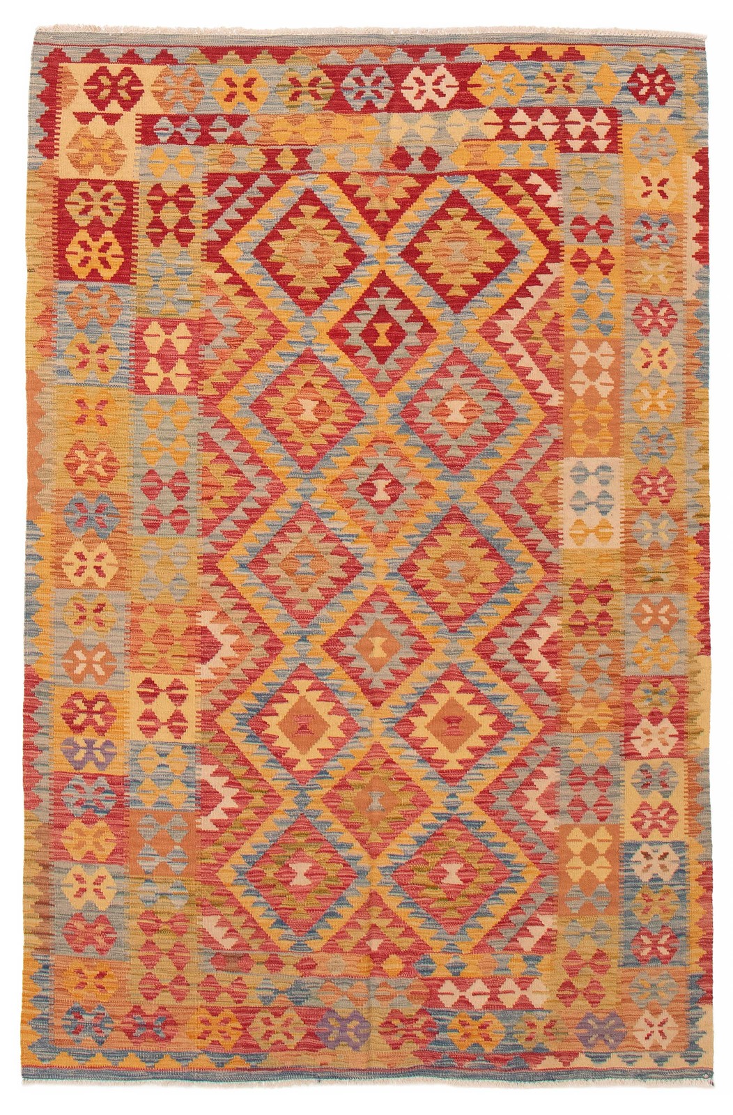 Vintage 5’7″ x 8’4″ Traditional Wool Hand Woven Oriental Area Rug