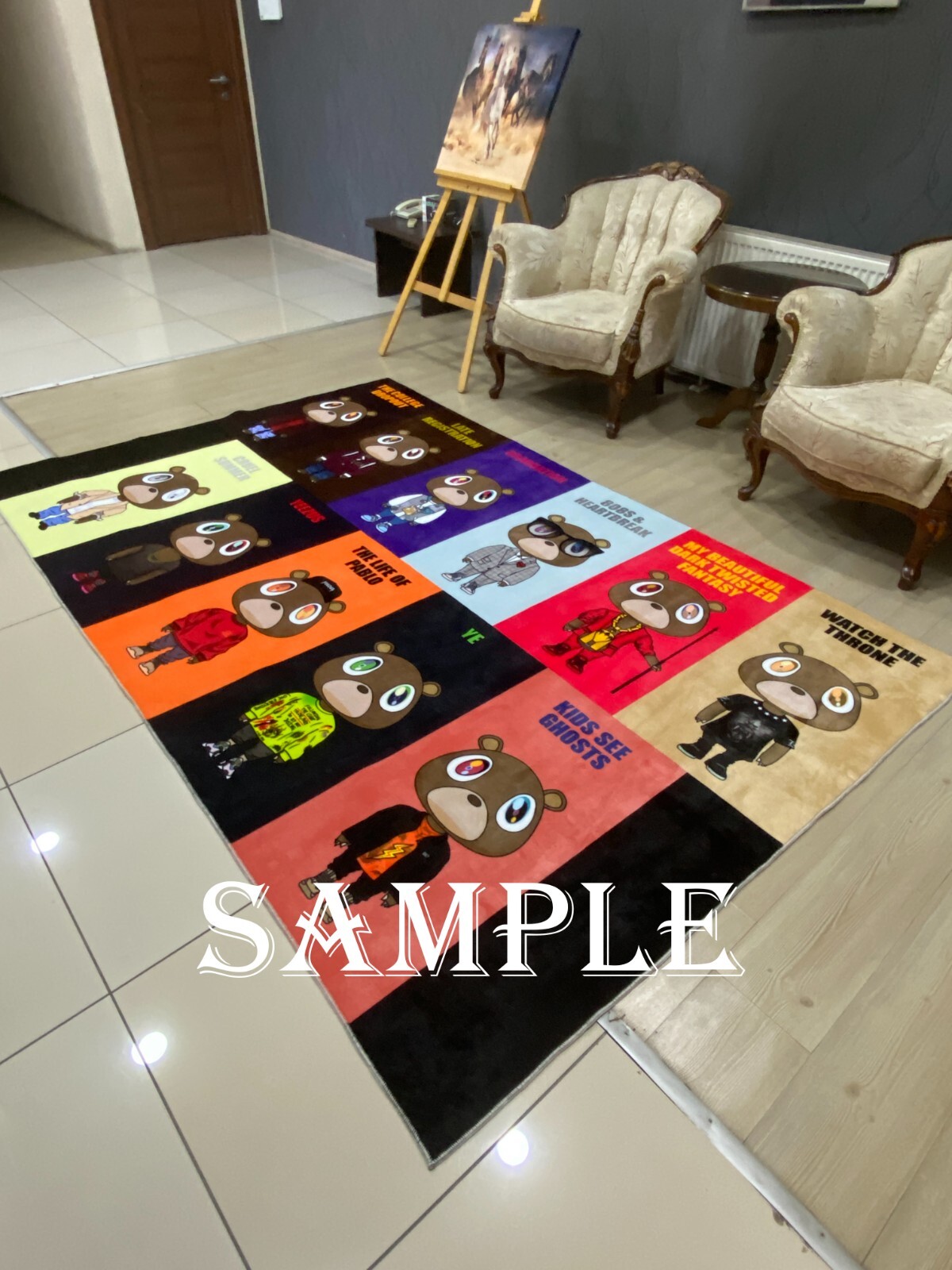 Custom rug, custom sneaker rug, custom anime rug, personalized rug