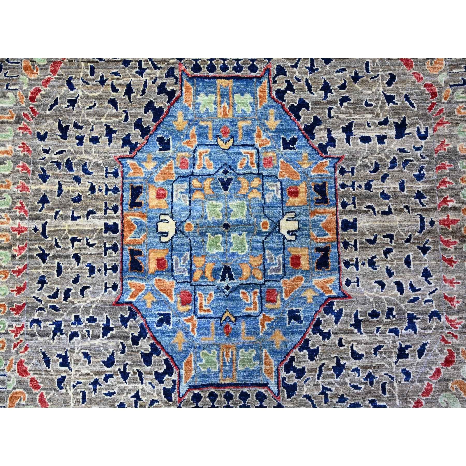 12’x15’9″ Gray Fine Aryana Luxurious Wool Oversized Oriental Rug R88207