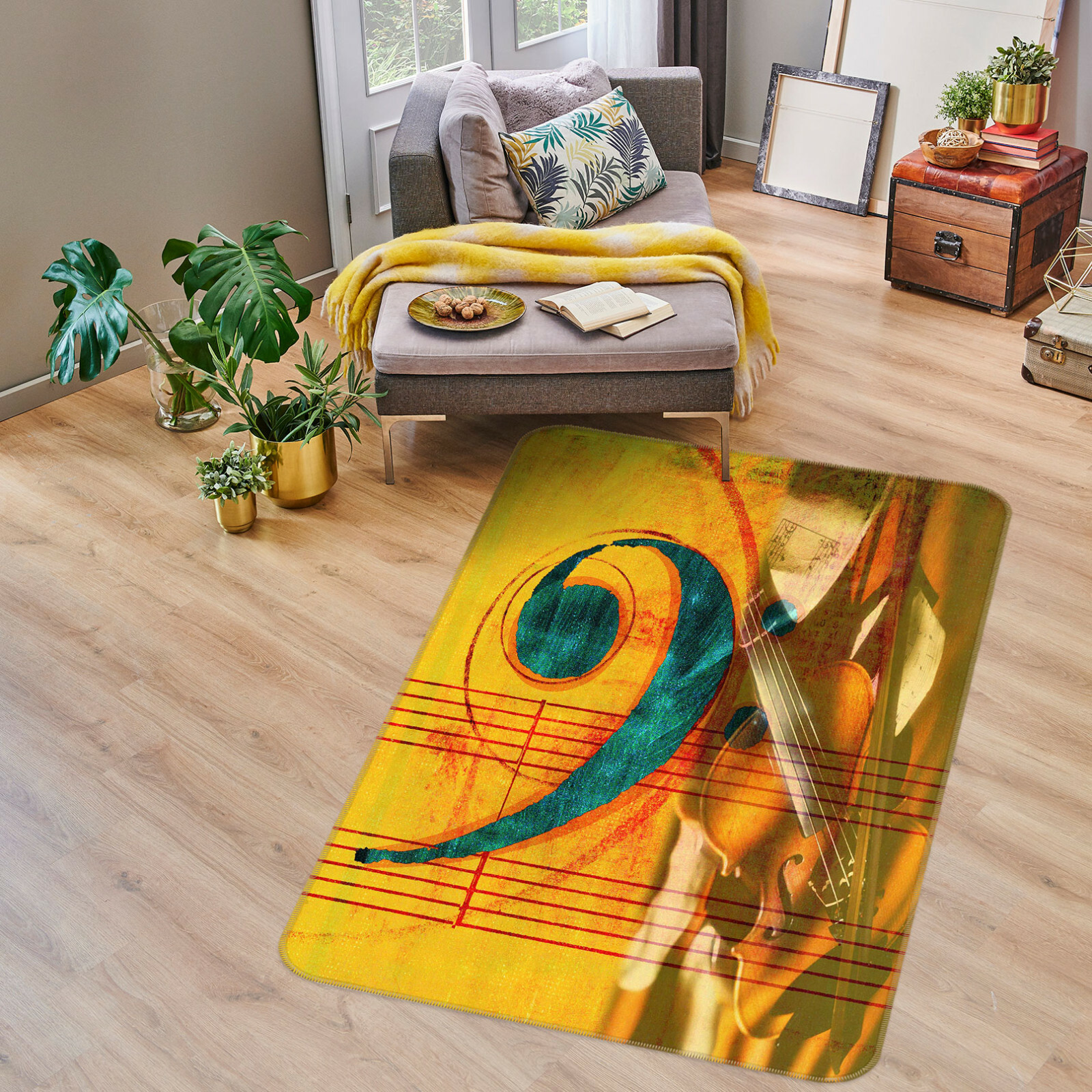 3D Yellow Note ZHUA1913 Game Non Slip Rug Mat Photo Carpet Zoe