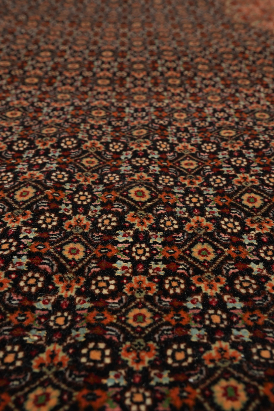 11.6 x 16.6 Authentic Tabriiz Mahii 400 KPSI Wool and Silk Rug Black #PIX-691