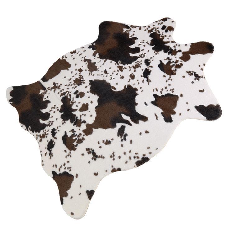Cow Print Rug Faux Cow Rug Animal Print Carpet Door Mat Rug Cowhide 3.6×2.5 feet