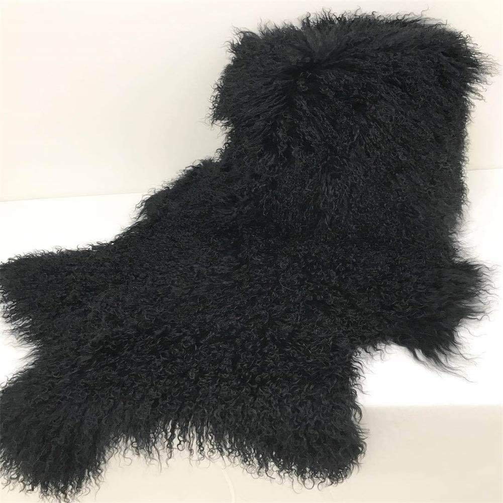 Genuine Tibetan/Mongolian Lambskin Sheepskin Hide Pelt Throw Area Rug Plate W…