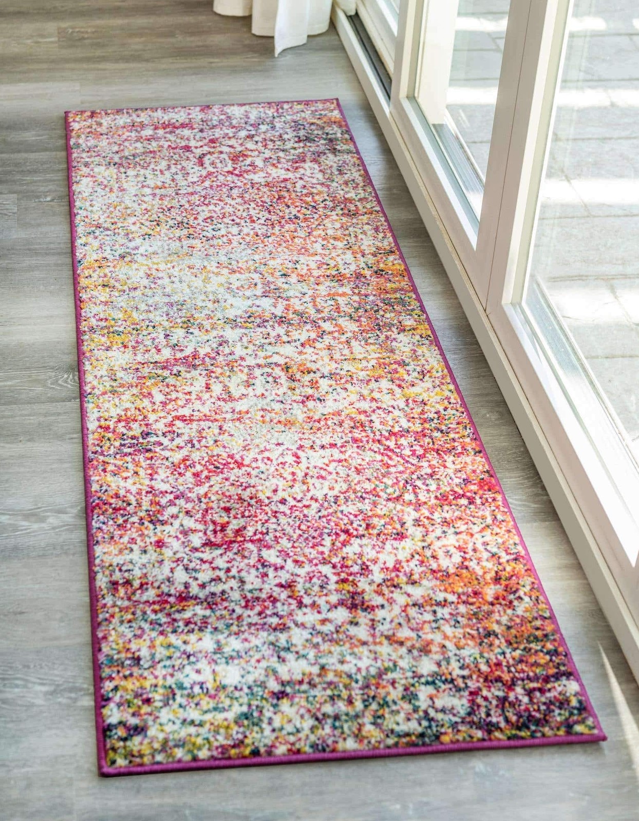 Unique Loom Richmond Collection Area Rug – 2 7 X 12 2 Runner Multi/ Black