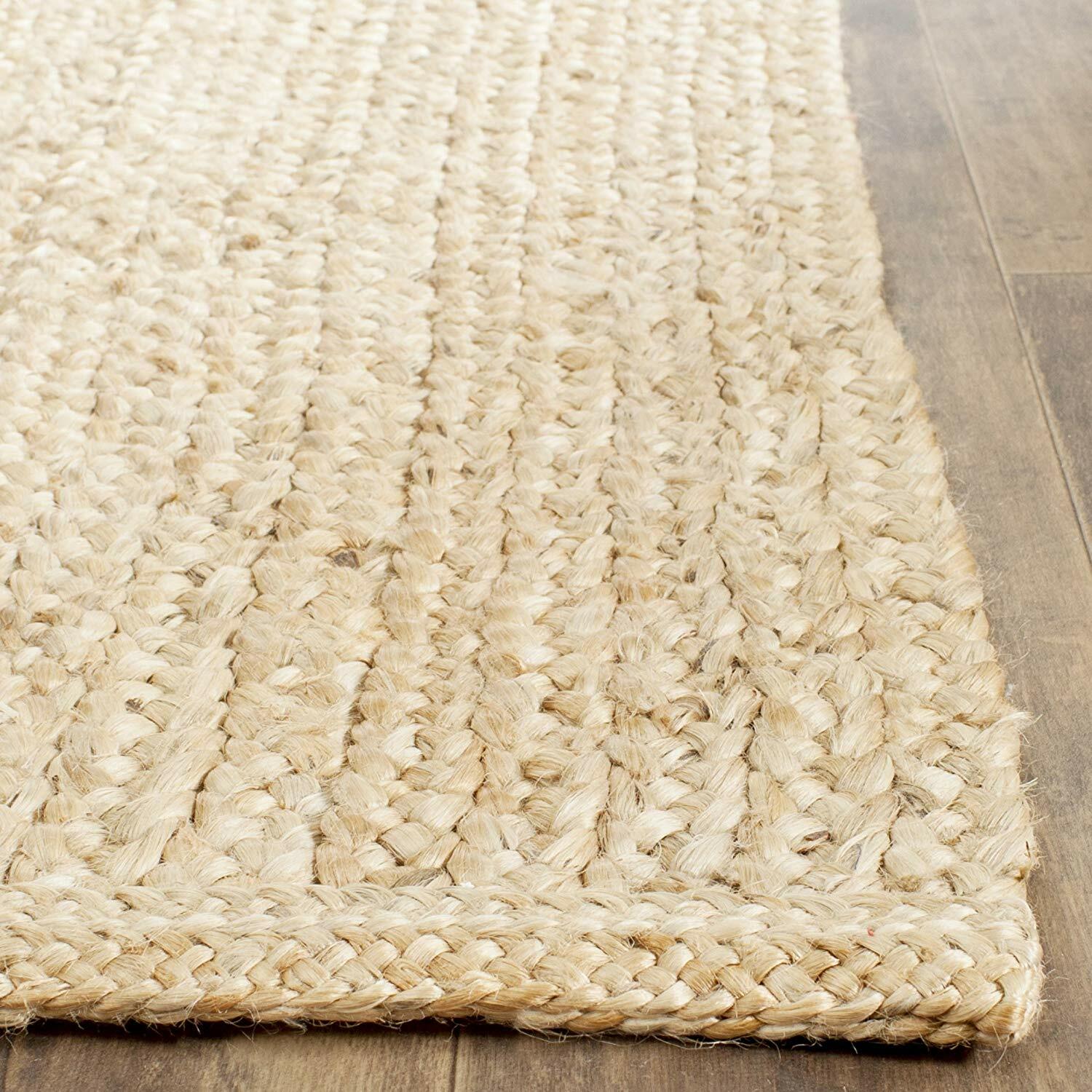 Runner Jute Rug Natural Handmade 100%Natural Jute Area Carpet Reversible Rug